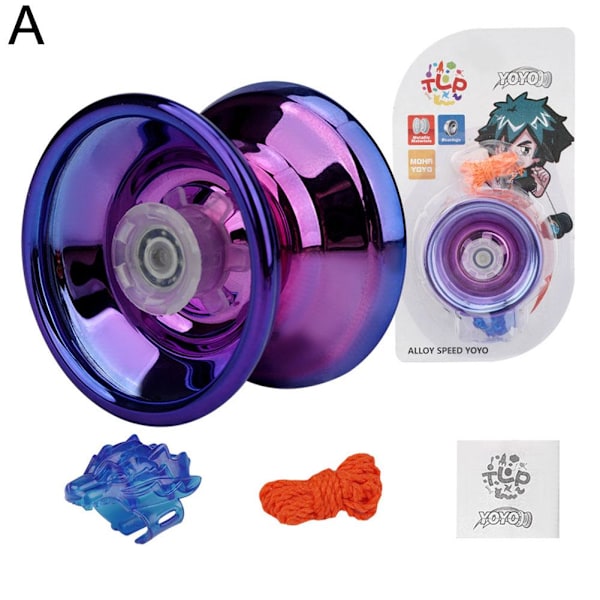 Lila Färgskiftande Legering Metall Jojo Leksak Fancy Jojo Y6O8 purple one-size