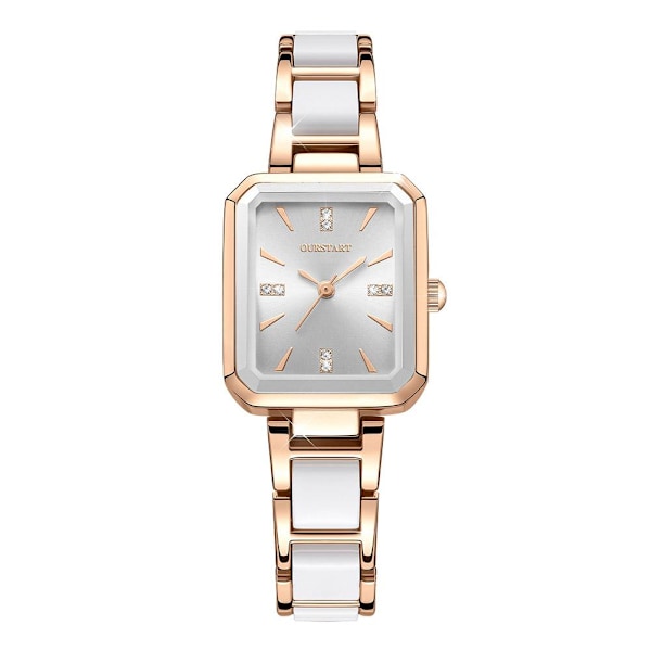 Damklocka Lyx Mode Damklocka Klassisk Casual Fyrkantig Klocka P8o3 White One size