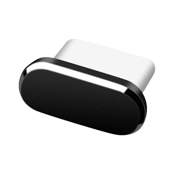 USB C Dammskydd Typ C Dammskydd Telefon Port Skydd GX ST Black 1pcs