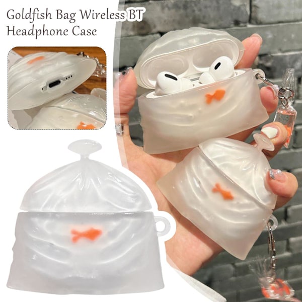 Guldfisk Väska Hörlursfodral Skyddsfodral för AirPods 1 2 3 4 Pro 2nd ✨p AirPods 4 1pcs