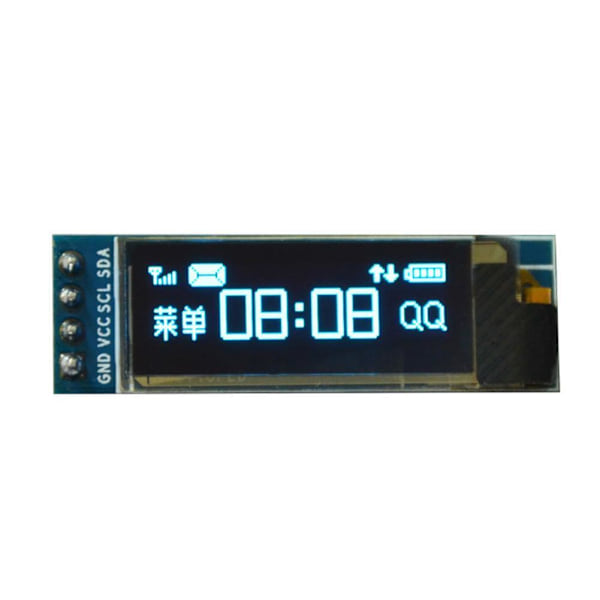 IIC I2C 0,91\" 128x32 Blå OLED LCD-skärmmodul 3,3v 5v FÖR AVR white White OLED DISPLAY