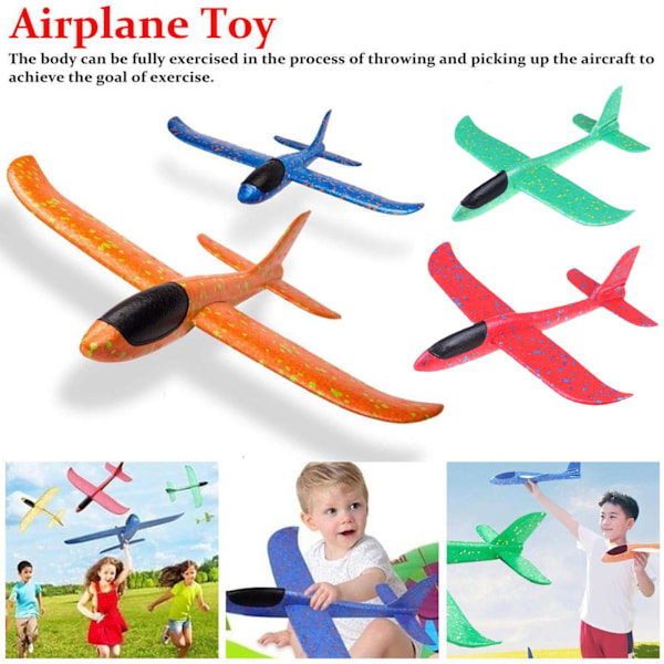 Leksaksflygplan Barn Presenter Skumflygplan Handkast Flygplan Glidflygplan Skum❃ red one-size