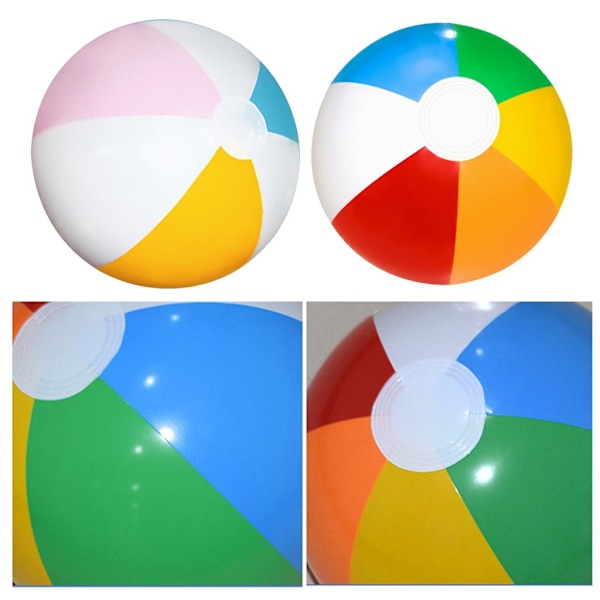 Uppblåsbar Badboll Regnbågsfärgad Poolparty Favörer Boll Leksak Strand Pvc Uppblåsbar Sommarleksak G2u8 6 color-40cm 40cm