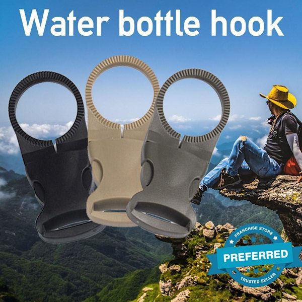Hängande Spänne Bärbar Vattenflaska Set Mineralvattenflaskhållare För Ryggsäckar Med Utomhus B2m1 black One-size