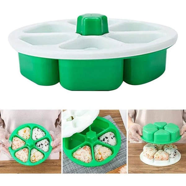 Onigiri Form Triangel Bento Box Japansk Sushi Tillverkning Sushi Kit Sushi Form SP green One size