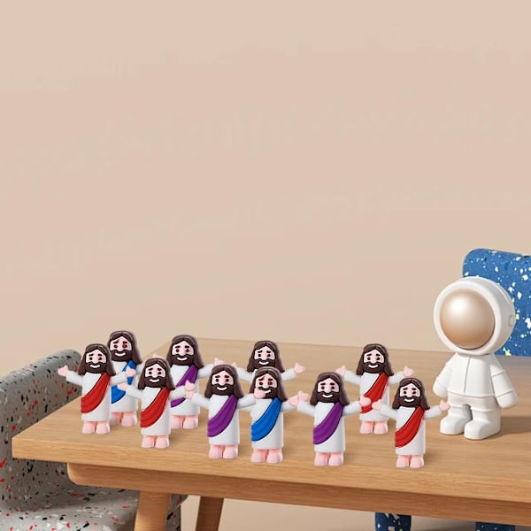 1/40 x Liten -Jesus Figurer Original Design Jesus- Love You Mini Gummi Leksak I0 Red 40pcs