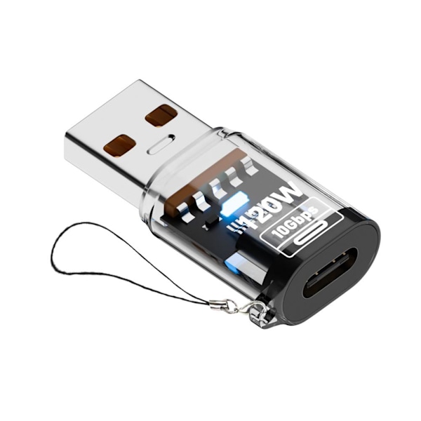 120W USB 3.2 till Typ C Adapter USB Hona till Typ C Hane Snabbladdning Adad M9Y9 transparent 1pcs