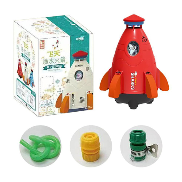 Raketgevär Leksaker Utomhus Vattentryck Lyft Sprinkler Leksak Vattenspray K3E4 red one-size