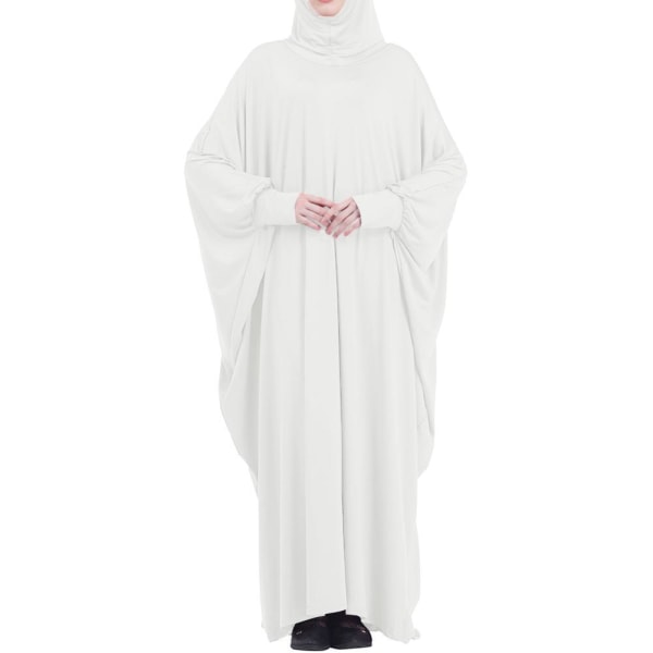 Ramadan One Piece Böneklänning Plagg Kvinnor Hooded Abaya gray One Size