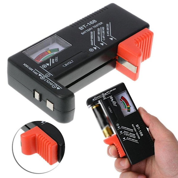 Batteritest Checker Universal För AA AAA C D 9V 1.5V Knappcellsbatterier blackB Digital display