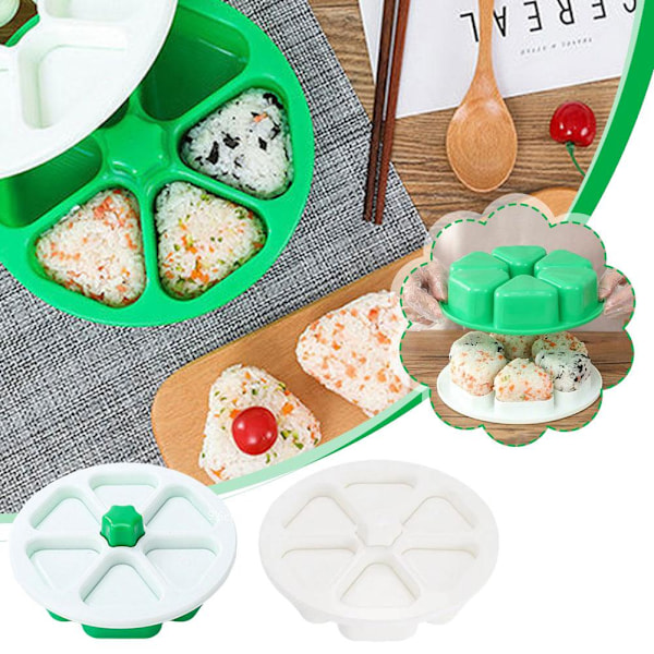 Onigiri Form Triangel Bento Box Japansk Sushi Tillverkning Sushi Kit Sushi Form SP white One size