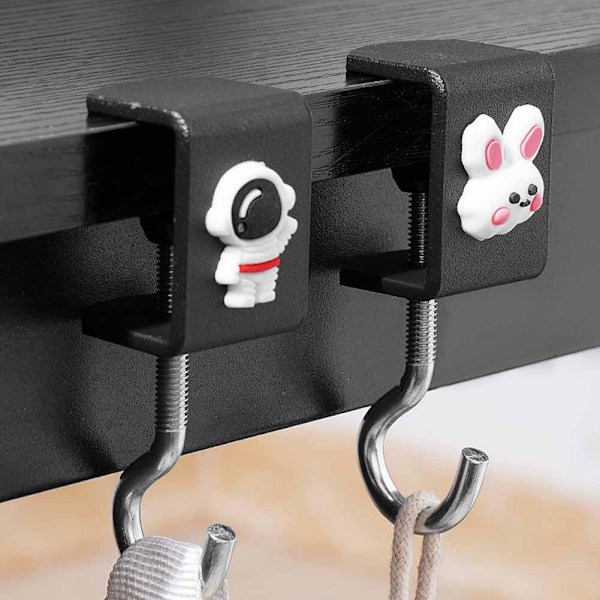 Vikbara Väskkrokar Portabla Metall Handväska Krok Hängare Hållare Plånbok Bordskrokar Väska Y6h4 Black White Rabbit