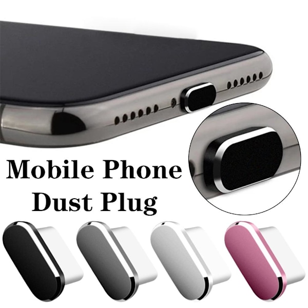 USB C Dammskydd Typ C Dammskydd Telefon Port Skydd GX ST Silvery 1pcs