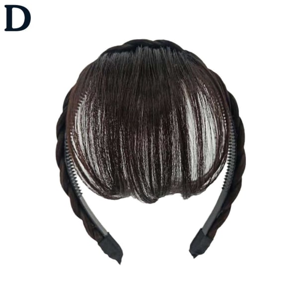 Front Hair Bangs Peruk Pannband Hårförlängningar Bangs Pannband wit light brown One-size