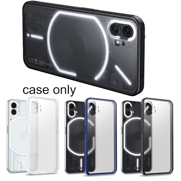 För Nothing Phone 1 Skyddande Stötfångare Skal Matt Mjukt TPU Skal 8E5T Armor R6D6 black for nothing phone 1