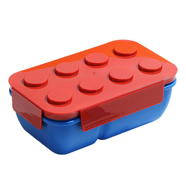 Lunchlåda Byggklossar Bento Box För Barn Matförvaring Mikrovågssäker Matlåda P0e8 red 1050ml