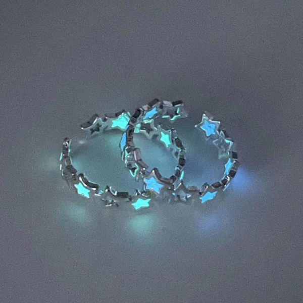 Lysande stjärnringar för par med genombruten design ,σ к{ σв κь д{ бθ {ф т^ ]δ ю _η Blue One size
