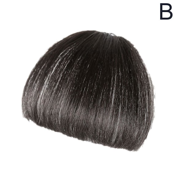 Air Bangs Naturlig Lugg Peruk NY 2024 AU LAGER blackbrown 10cm