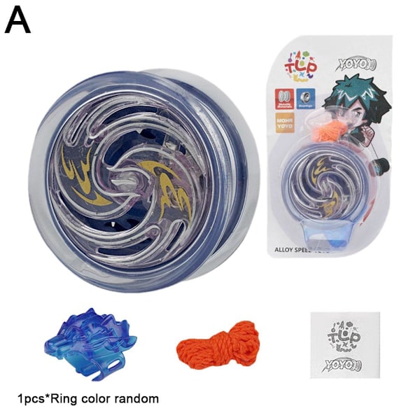 LED Yoyo Leksak Med Lager Och Snurrande Snöre För Professionella Trick Alloy Barn Present white one-size