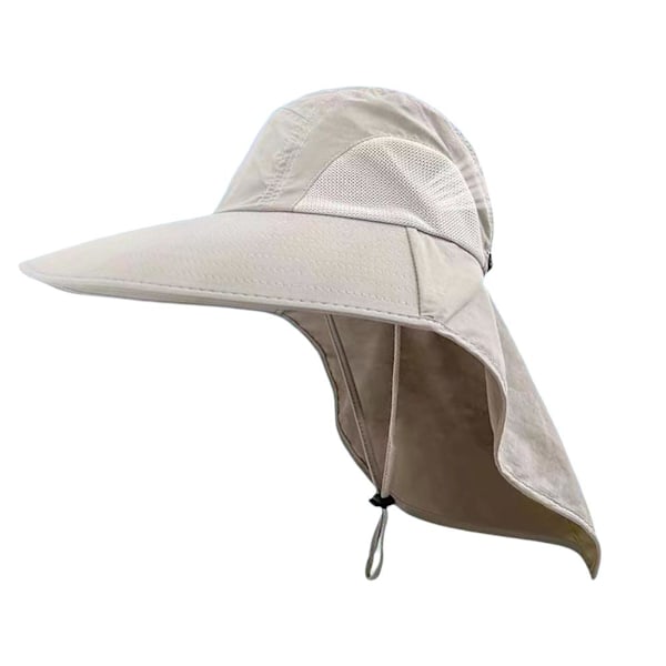 Solhatt för utomhus för män och kvinnor med nackklaff UPF 50+ UV-skydd grey onesize
