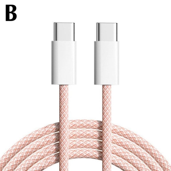 1x För iPhone 15 Pro Max Plus USB-C-kabel Snabbladdare Laddning pink 1M