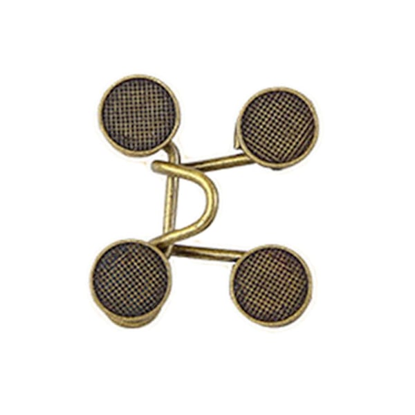 1x Byxmidja Åtdragare Justerbar Jeansknapp Clip Utan Sömnad USS gold one size