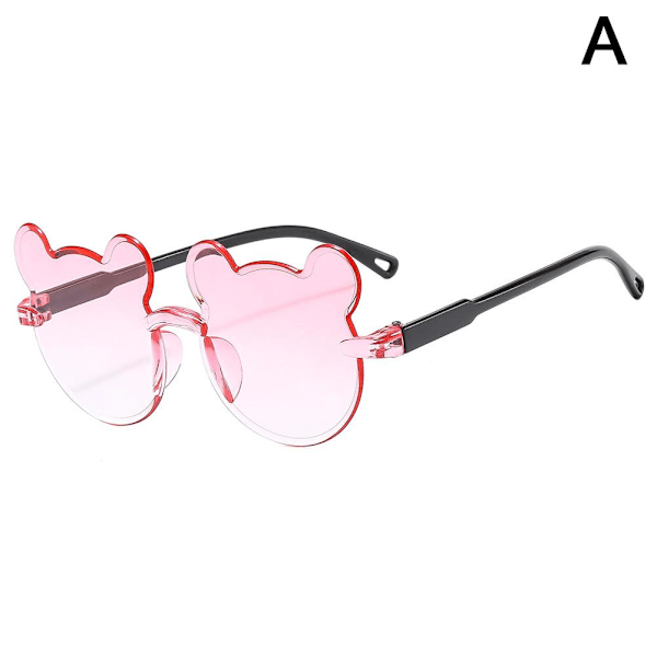Flickor Pojkar Bågformade Solglasögon Tecknad Björn Barn Solglasögon Utomhus Lot Z6G9 PINK one-size
