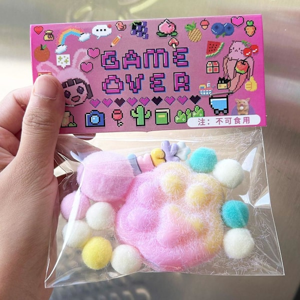 Fidget Leksak Kawaii Plysch Katt Tass Transparent Kub Stress O2 Leksak Lindring I2J3 A9H7 D one-size