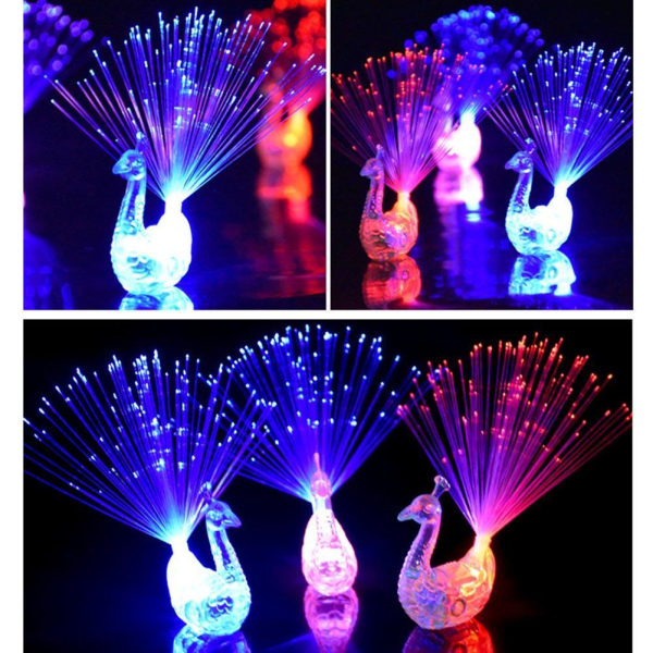 1-100 st Peacock Light-Up LED Glow-In-Dark Stick Xmas Party Leksaker blueA 11.3*5cm 5pcs