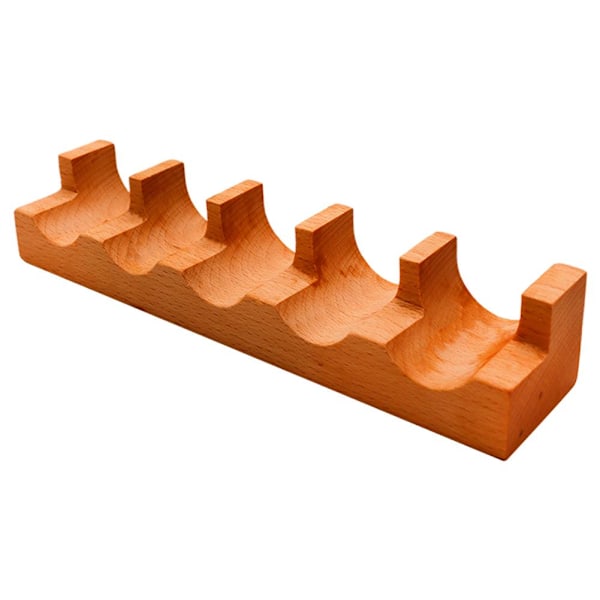 Cikiki Taco Rack Hållare Ställ, Trä Handrulle Sushi Tallrik Japansk Mat Serveringsbricka, Taco Displayställ för Hem Restaurang Party Matservering five-compartment 1pcs