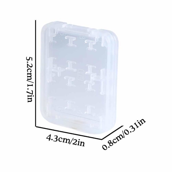 1 st Skyddshållare Mikrobox För SD SDHC TF MS Minneskort Förvaringsfodral S1Z2