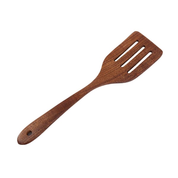 1 st Trä Köksredskapsset, Svart Valnöt Trä Långa Skedar Spatel Handtag Y5Y7 shovel 2 1pcs
