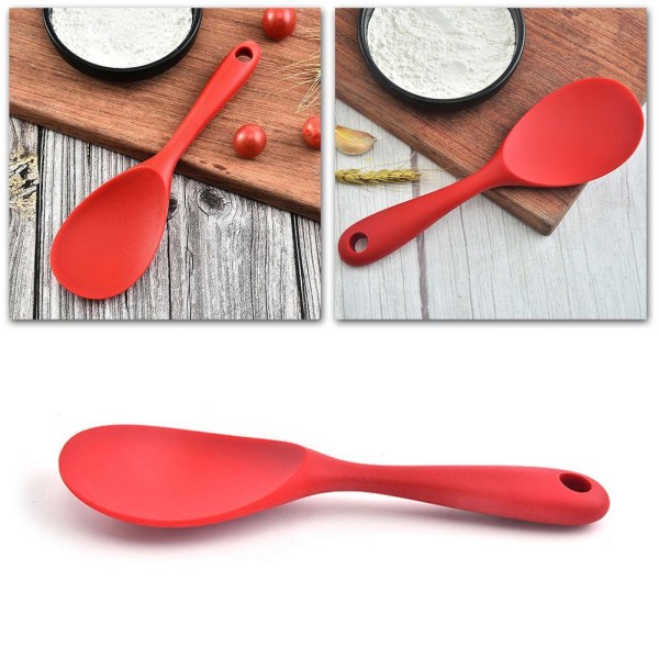 22 cm livsmedelsklassad silikonrissked Värmebeständig non-stick Ric red 1pcs