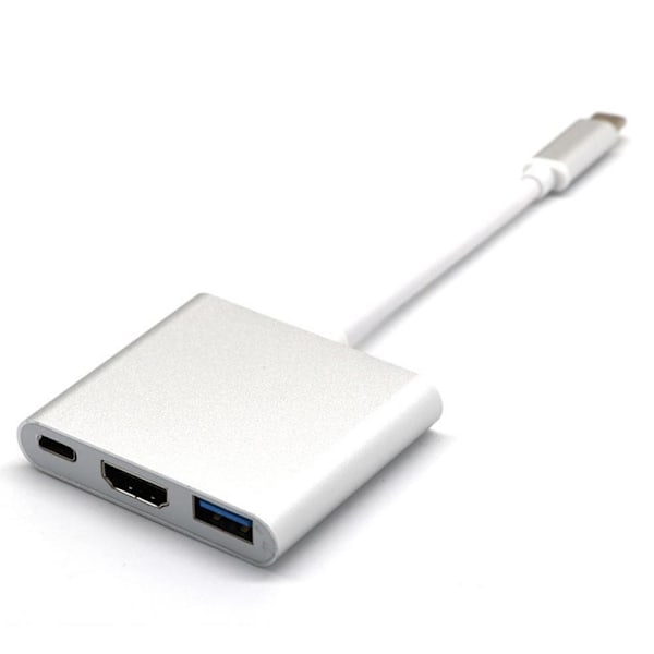 USB-C HUB Adapter Type-C till USB HDMI-kompatibel 4K Adapter Anslutning Ny