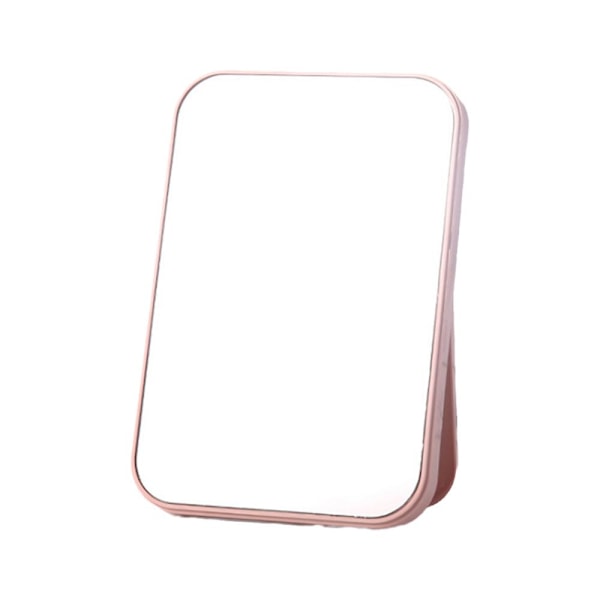 Bärbar smink spegel skrivbord stor hopfällbar fyrkantig resa  pink 1pcs