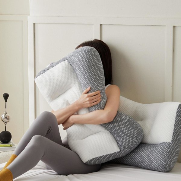 Cervical Memory-Foam Kudde för Nacksmärta, Ergonomisk grey S