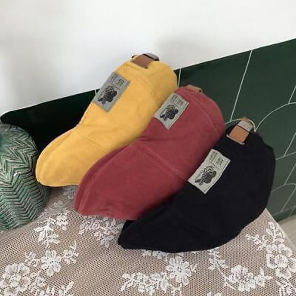 Retro Herr Bomull Ivy Flat Cap Newsboy Justerbar Basker Cabbie Gatsby Körhatt♤ khaki one-size