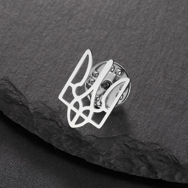 \"Ukraina i hjärtat\" Trident Pin Broscher Metallmärken Knappnålar R6Q4 P2Z8 Golden One size