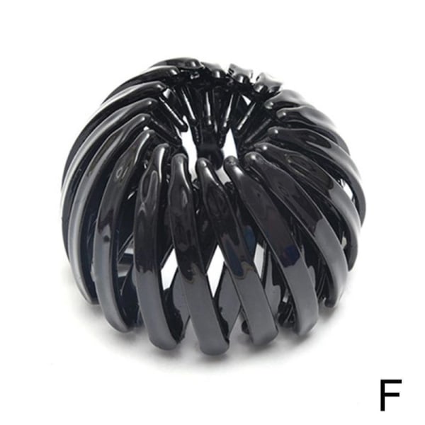 Klämmor för fågelbo för kvinnor med expanderande kristallsvans för hårbullar C black One-size