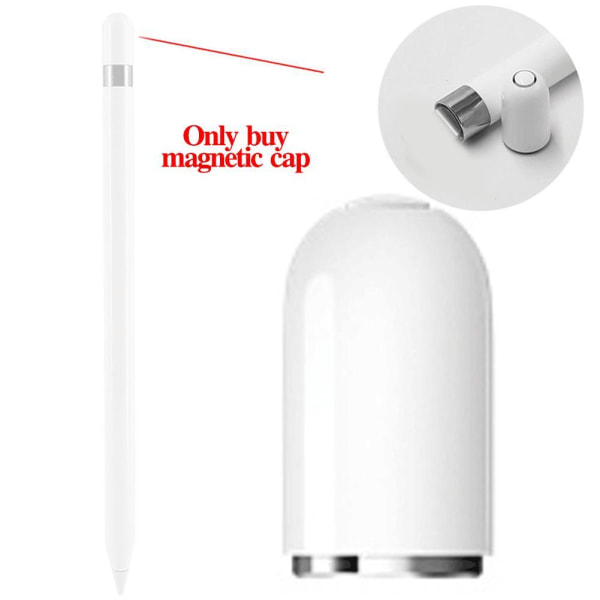 Ersättande magnetiskt case Cap för iPad Pro Pencil TOP whiteC nib