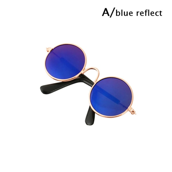 Hundglasögon Coola solglasögon för liten katt Roliga glasögon husdjur Su blue reflect One-size