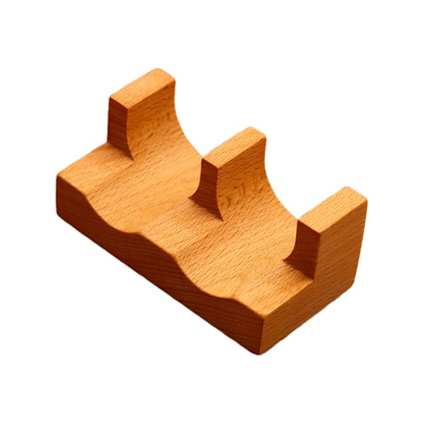 Cikiki Taco Rack Hållare Ställ, Trä Handrulle Sushi Tallrik Japansk Mat Serveringsbricka, Taco Displayställ för Hem Restaurang Party Matservering double-compartment 1pcs