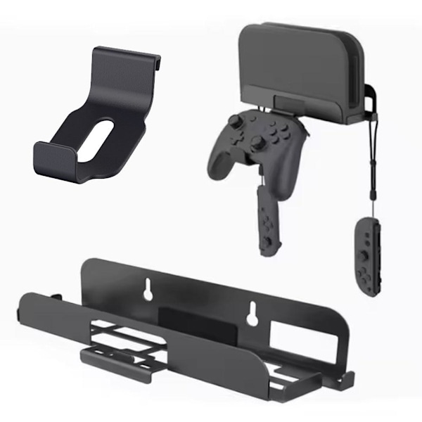 Väggfäste för Switch 2, Metall Väggmonterat Hållarfäste för Switch 2 Spelkonsol, Utrymmesbesparande Vertikalt Ställ Väggmonteringsförvaring