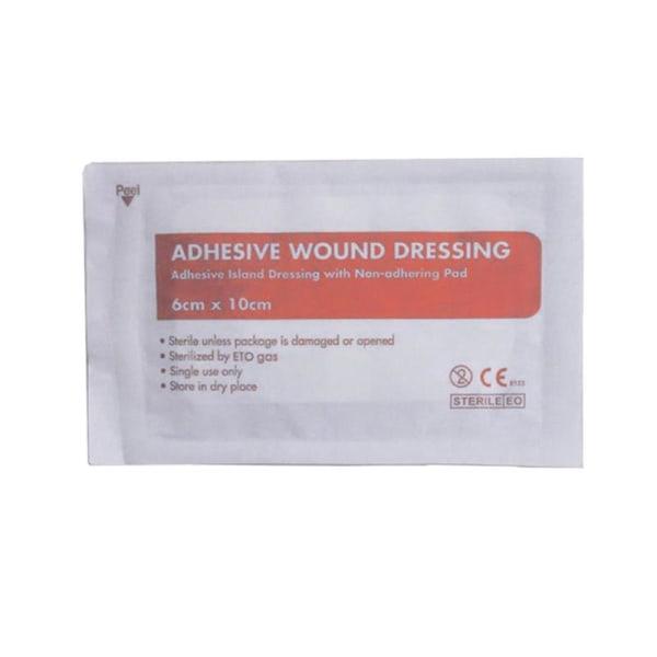 1-20X non-woven självhäftande sårförband Gaze Pad Bandage 6cm*10 white2 one-size 5pcs