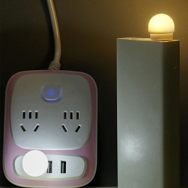 SUCADA USB-kontaktlampa, liten minilampa för böcker, minilednattlampa, warm light one-size