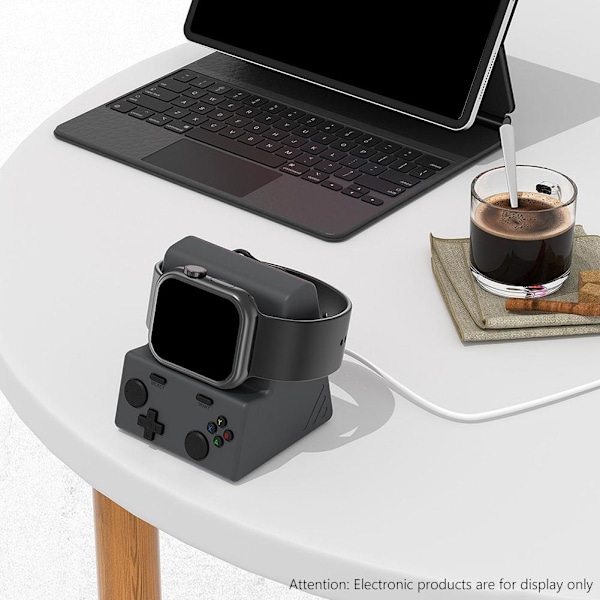 Laddningsstation i silikon Laddare Hållare Ställ Klocka E2W4 För Apple T9 G3M7 black 1pcs