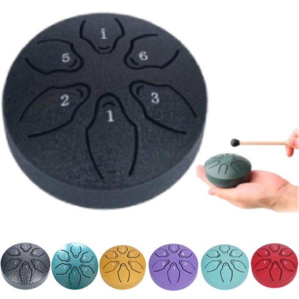 Regntrumma för Utomhus Trädgård, Regntrumma för Utomhus När Det Regnar, Stål Tongue Drum Regnklocka, Regntrumma för Utomhus, Mini Handpan Trumma In green onesize