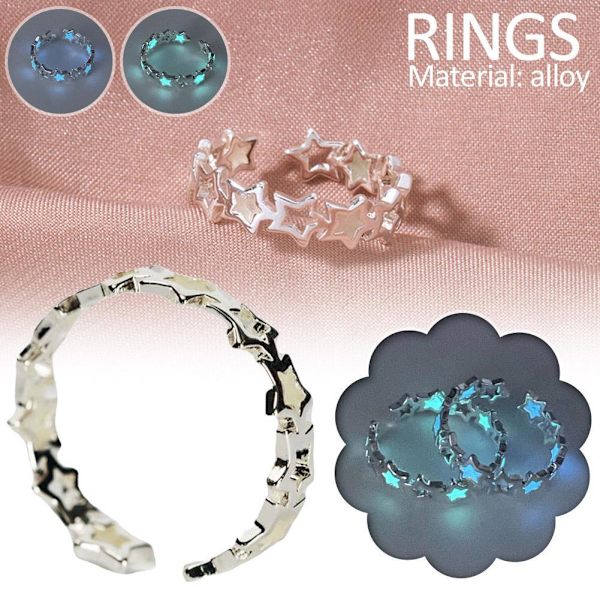 Lysande stjärnringar för par med genombruten design ,σ к{ σв κь д{ бθ {ф т^ ]δ ю _η Green One size