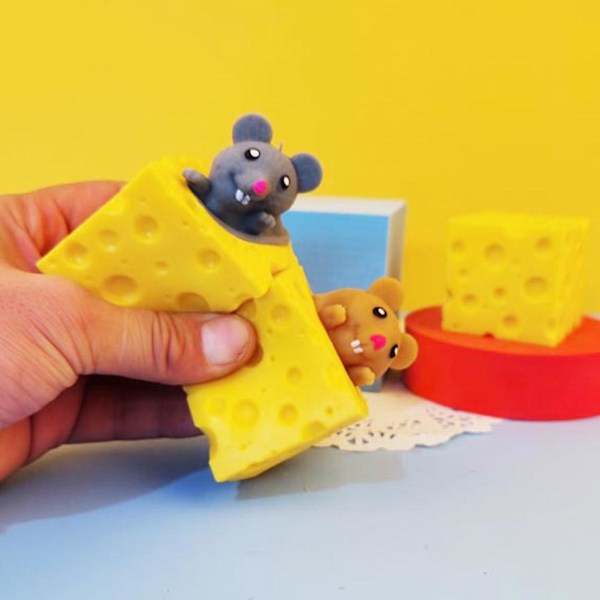 Mus Ostkopp Fidget Sensorisk Leksak - Stress Och Ångestlindring brown one-size