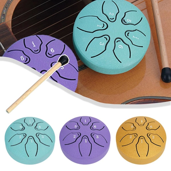 Regntrumma för Utomhus Trädgård, Regntrumma för Utomhus När Det Regnar, Stål Tongue Drum Regnklocka, Regntrumma för Utomhus, Mini Handpan Trumma In green onesize